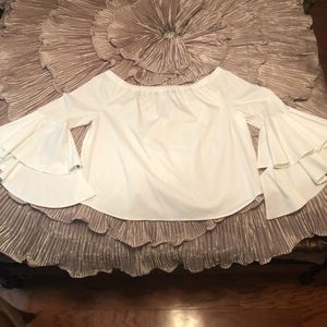 White off shoulder too with bell sleeves